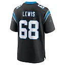 Zennovawear Men's Carolina Panthers Damien Lewis Black Game Jersey