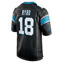 Zennovawear Men's Carolina Panthers Damiere Byrd Black Game Player Jersey