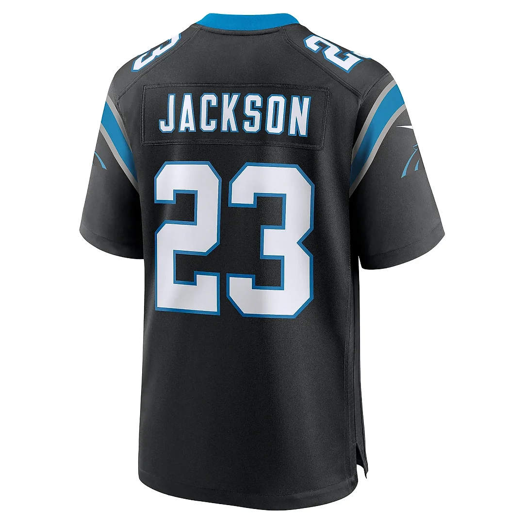 Zennovawear Men's Carolina Panthers Dane Jackson Black Game Jersey