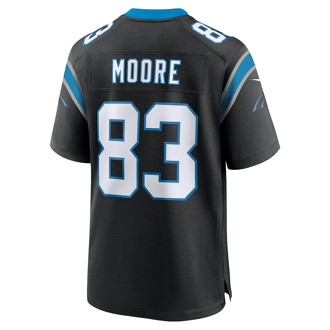 Zennovawear Men's Carolina Panthers David Moore Black Game Jersey