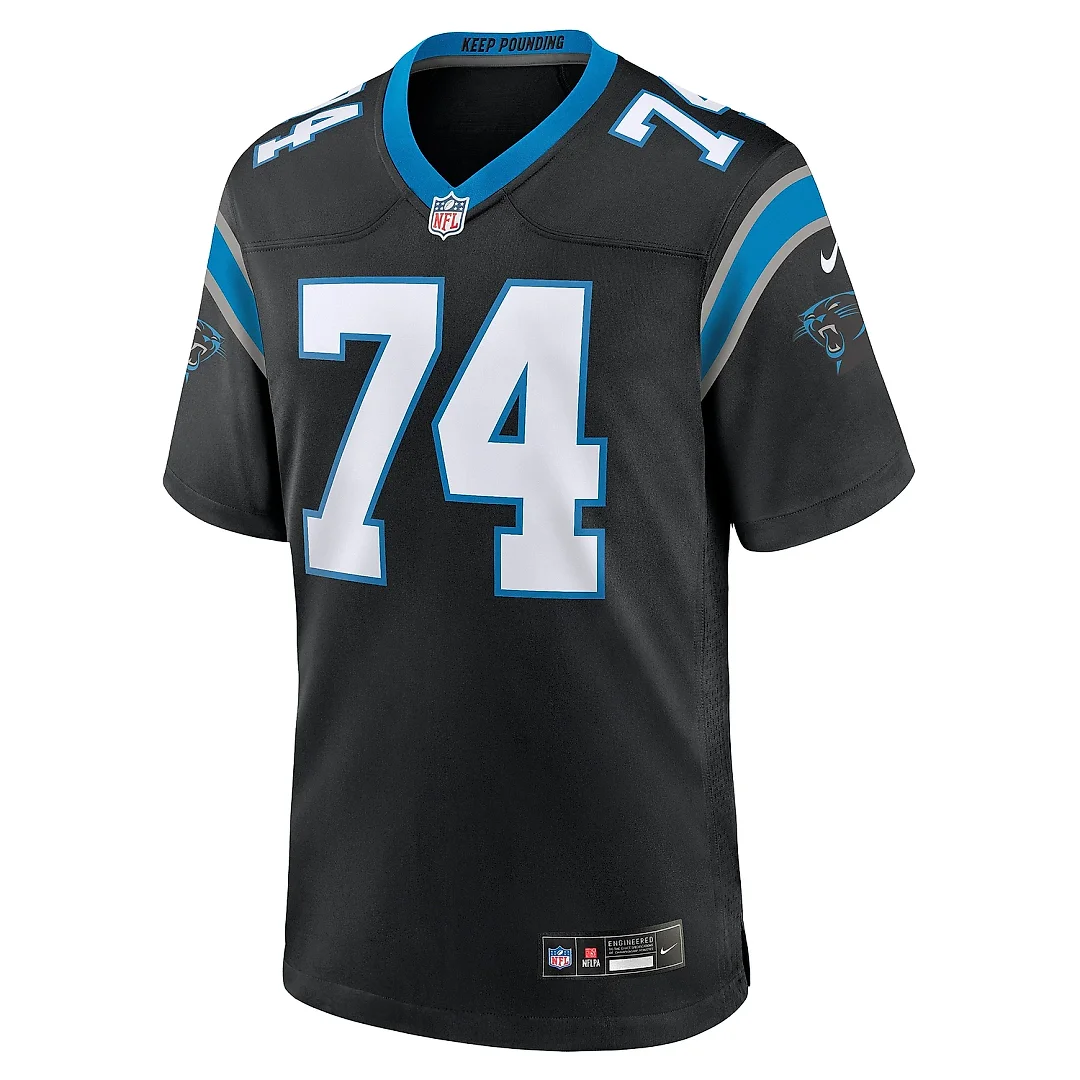 Zennovawear Men's Carolina Panthers David Sharpe Black Team Game Jersey