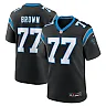 Zennovawear Men's Carolina Panthers Deonte Brown Black Team Game Jersey
