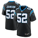Zennovawear Men's Carolina Panthers DJ Johnson Black Game Jersey