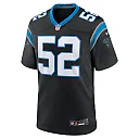 Zennovawear Men's Carolina Panthers DJ Johnson Black Game Jersey