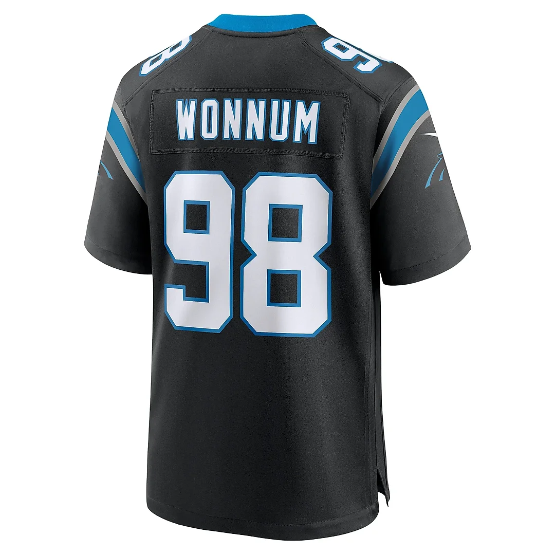 Zennovawear Men's Carolina Panthers D.J. Wonnum Black Game Jersey