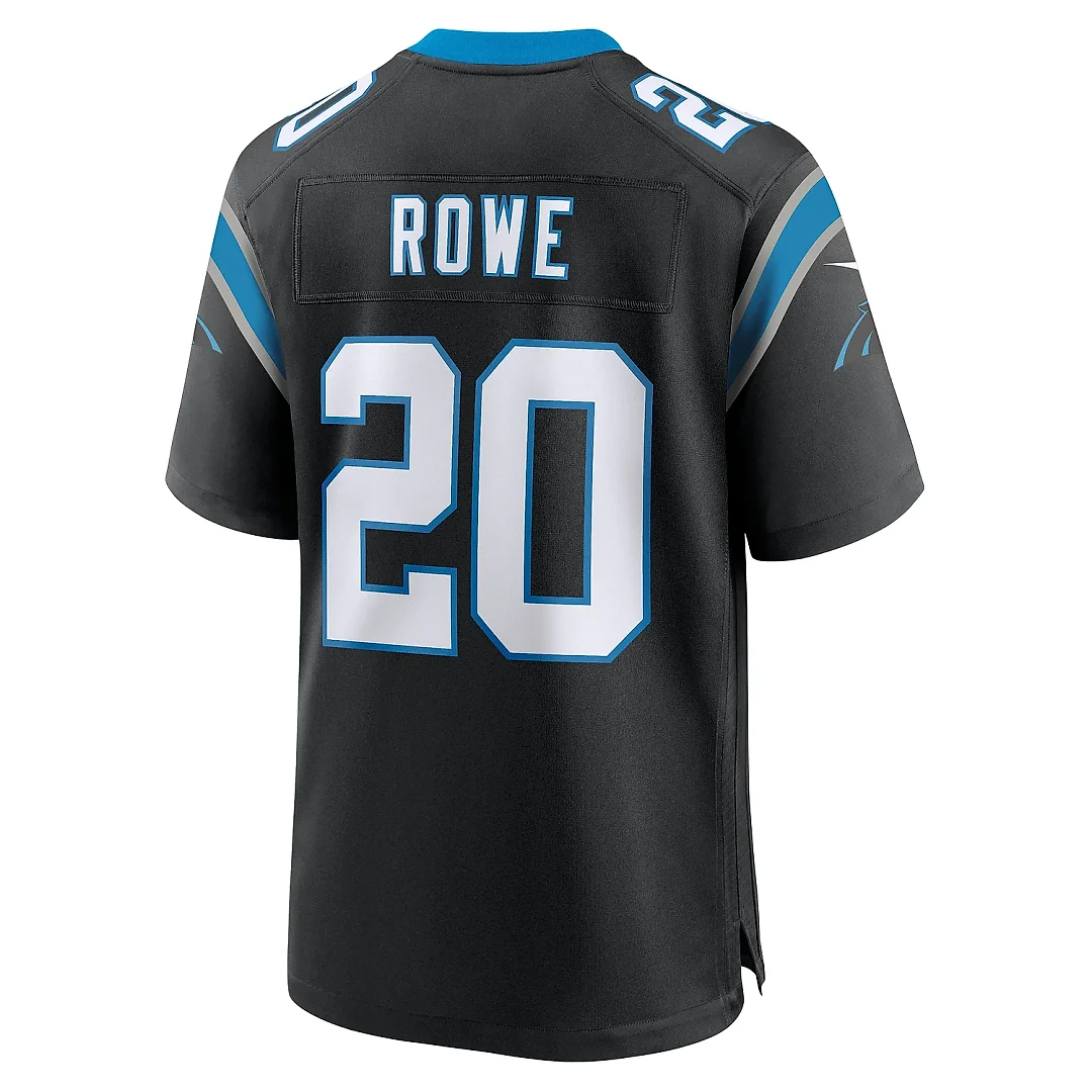Zennovawear Men's Carolina Panthers Eric Rowe Black Team Game Jersey