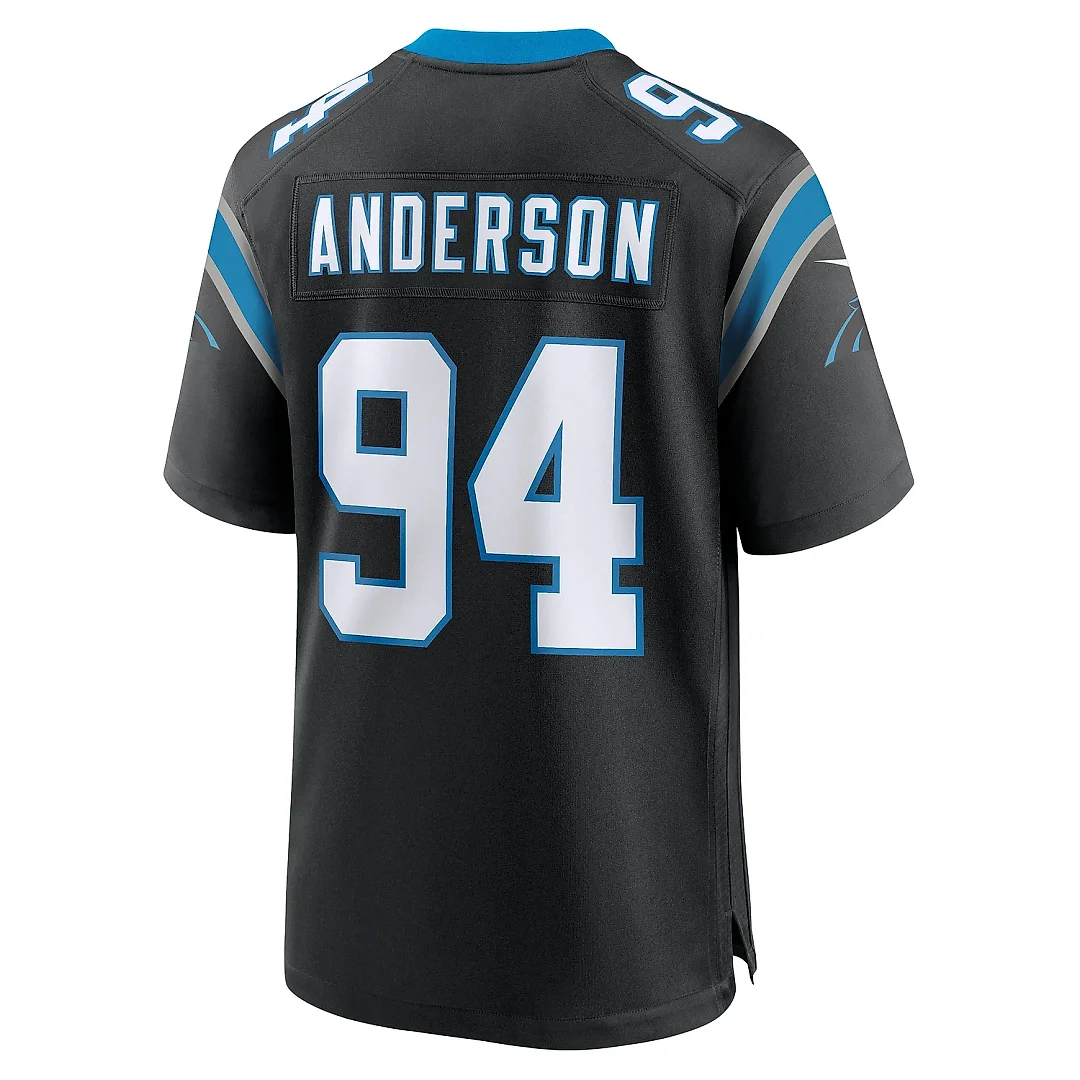 Zennovawear Men's Carolina Panthers Henry Anderson Black Team Game Jersey