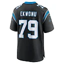 Zennovawear Men's Carolina Panthers Ikem Ekwonu Black Game Jersey