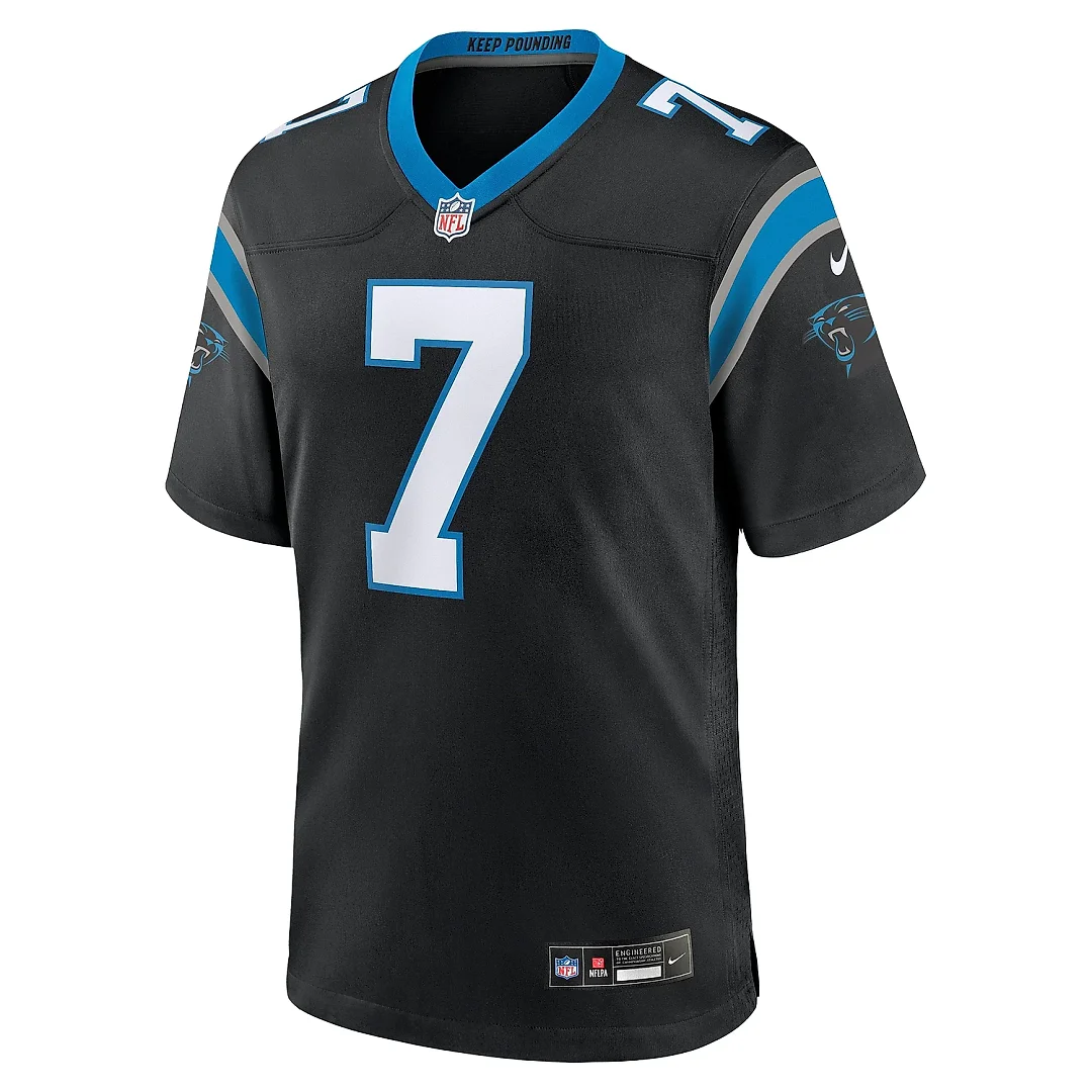 Zennovawear Men's Carolina Panthers Jadeveon Clowney Black Game Jersey