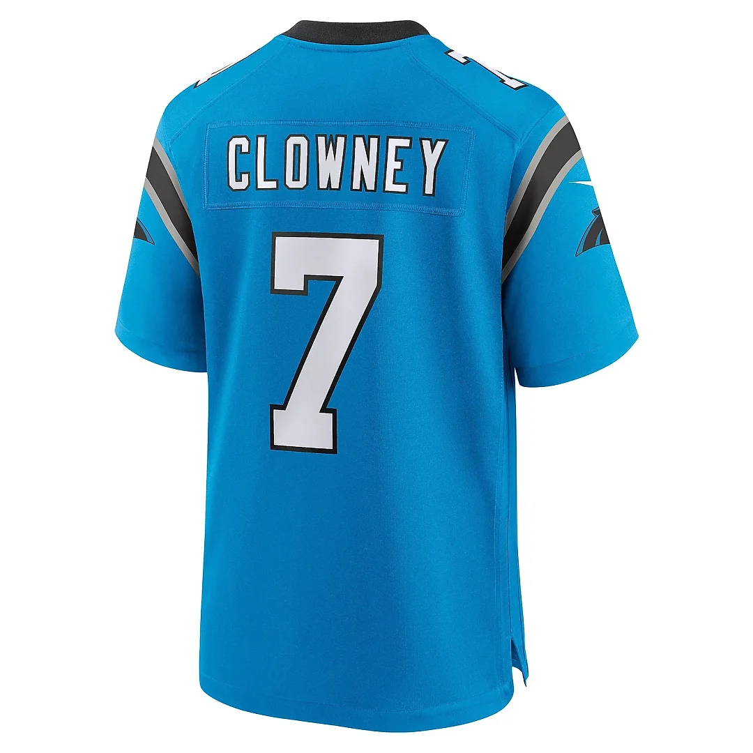 Zennovawear Men's Carolina Panthers Jadeveon Clowney Blue Alternate Game Jersey