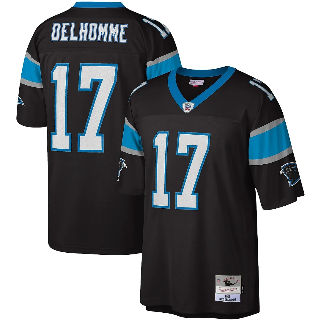 Zennovawear Men's Carolina Panthers Jake Delhomme Mitchell & Ness Black Legacy Jersey