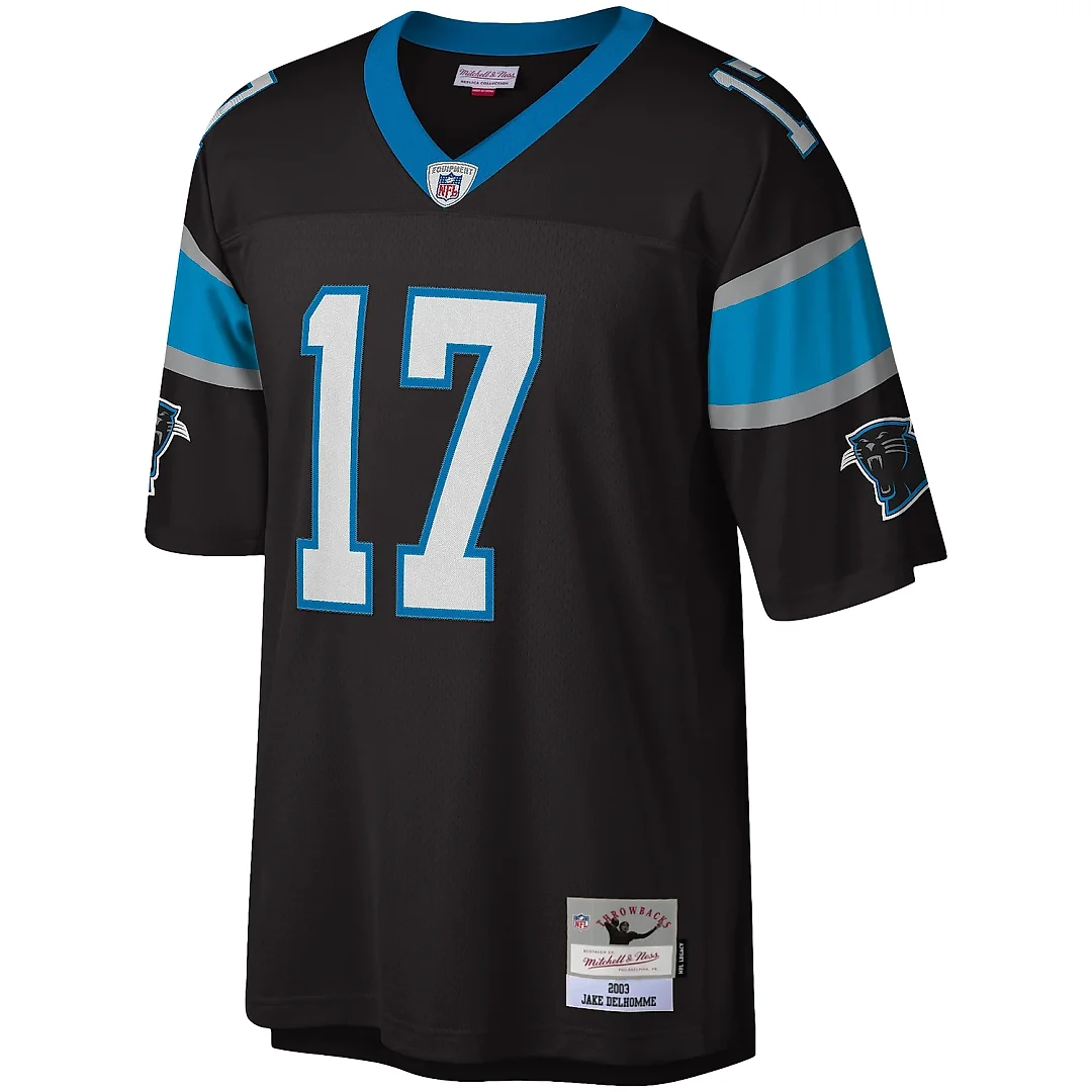 Zennovawear Men's Carolina Panthers Jake Delhomme Mitchell & Ness Black Legacy Jersey