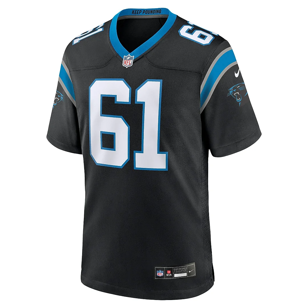 Zennovawear Men's Carolina Panthers Jarrett Kingston Black Game Jersey