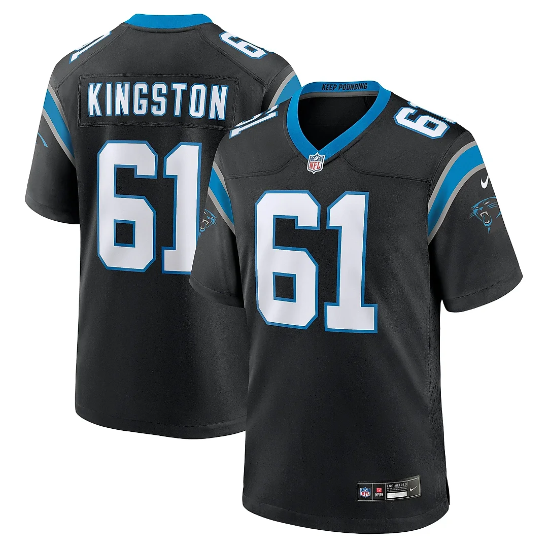 Zennovawear Men's Carolina Panthers Jarrett Kingston Black Game Jersey