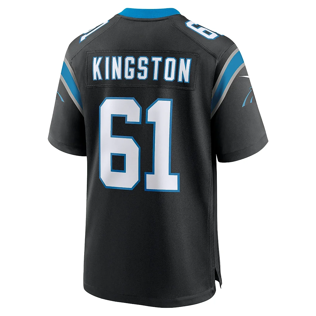 Zennovawear Men's Carolina Panthers Jarrett Kingston Black Game Jersey