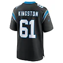 Zennovawear Men's Carolina Panthers Jarrett Kingston Black Game Jersey