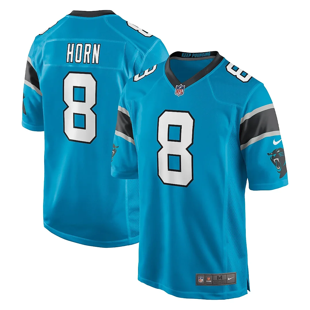Zennovawear Men's Carolina Panthers Jaycee Horn Blue Game Jersey