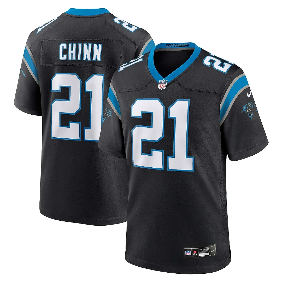 Zennovawear Men's Carolina Panthers Jeremy Chinn Black Game Jersey