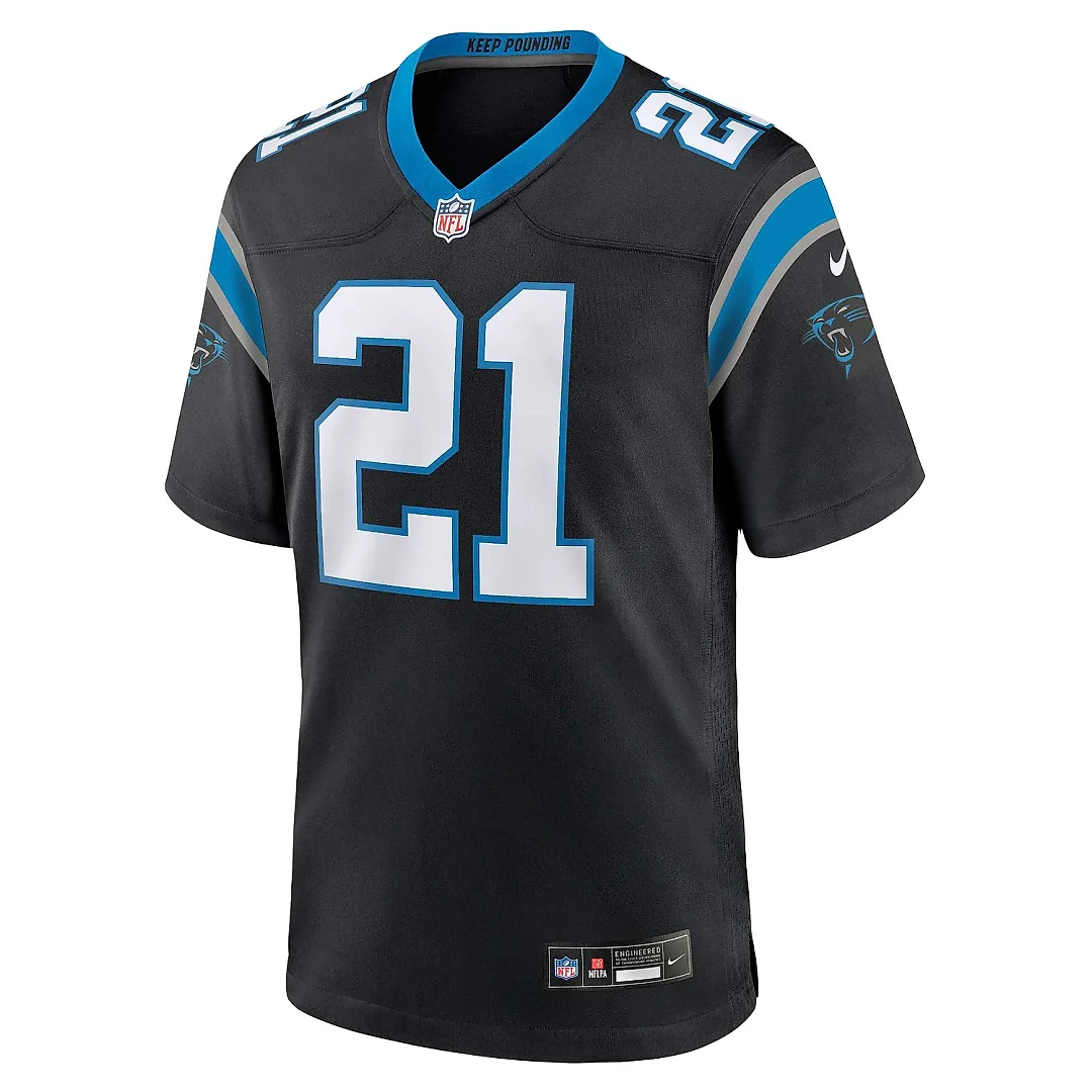 Zennovawear Men's Carolina Panthers Jeremy Chinn Black Game Jersey