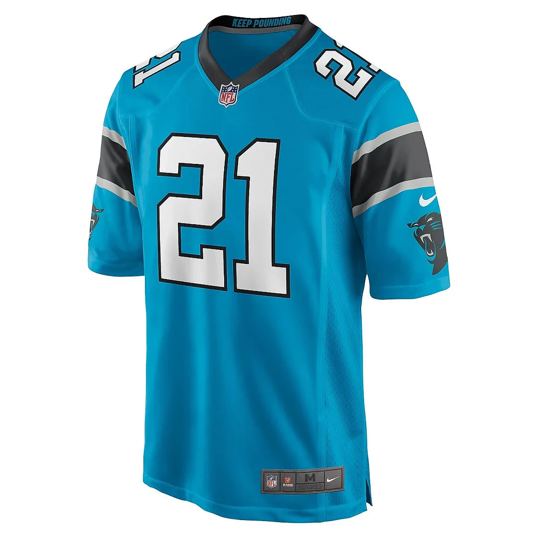 Zennovawear Men's Carolina Panthers Jeremy Chinn Blue Game Jersey