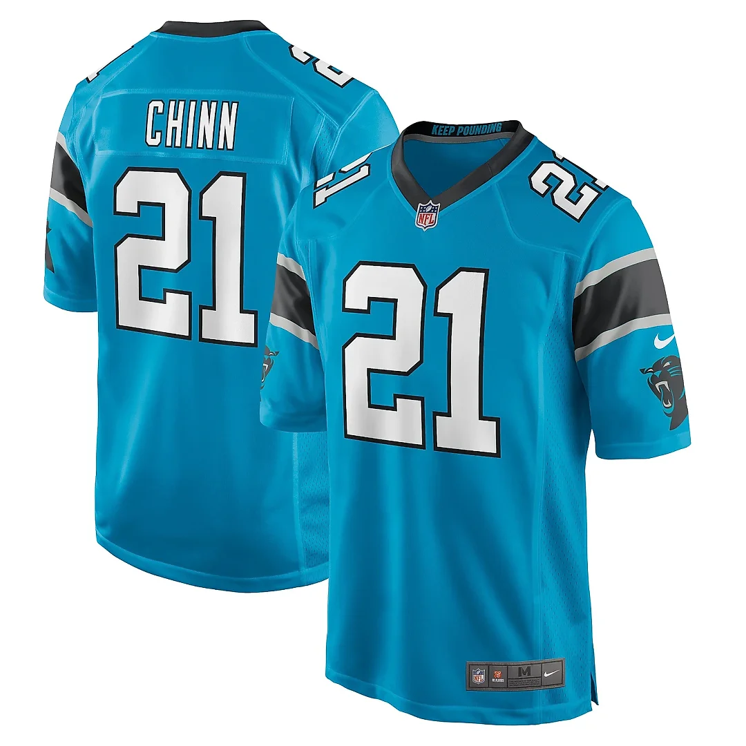 Zennovawear Men's Carolina Panthers Jeremy Chinn Blue Game Jersey