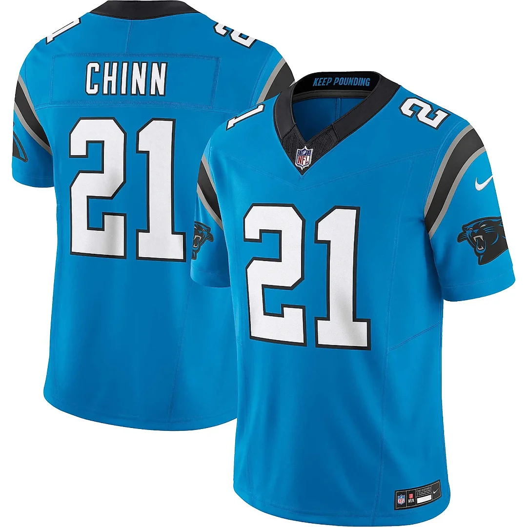 Zennovawear Men's Carolina Panthers Jeremy Chinn Blue Vapor F.U.S.E. Limited Jersey