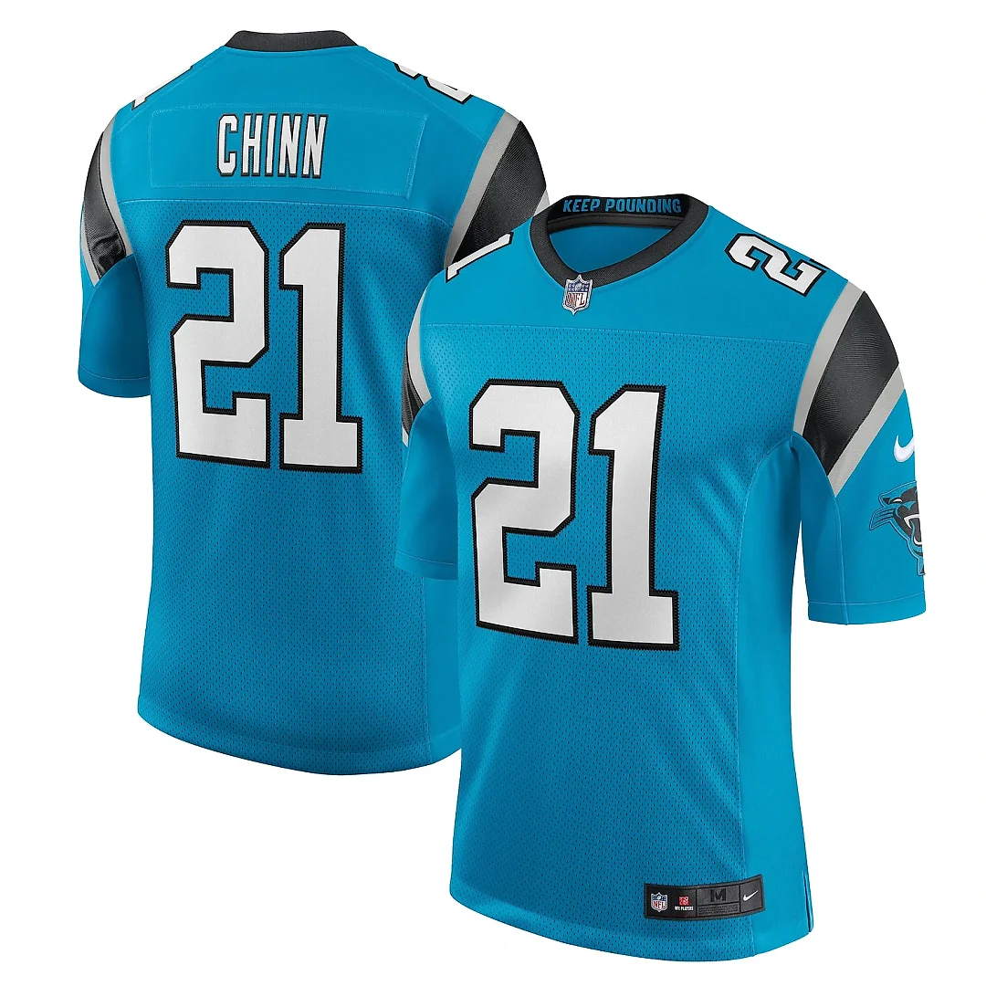 Zennovawear Men's Carolina Panthers Jeremy Chinn Blue Vapor Limited Jersey