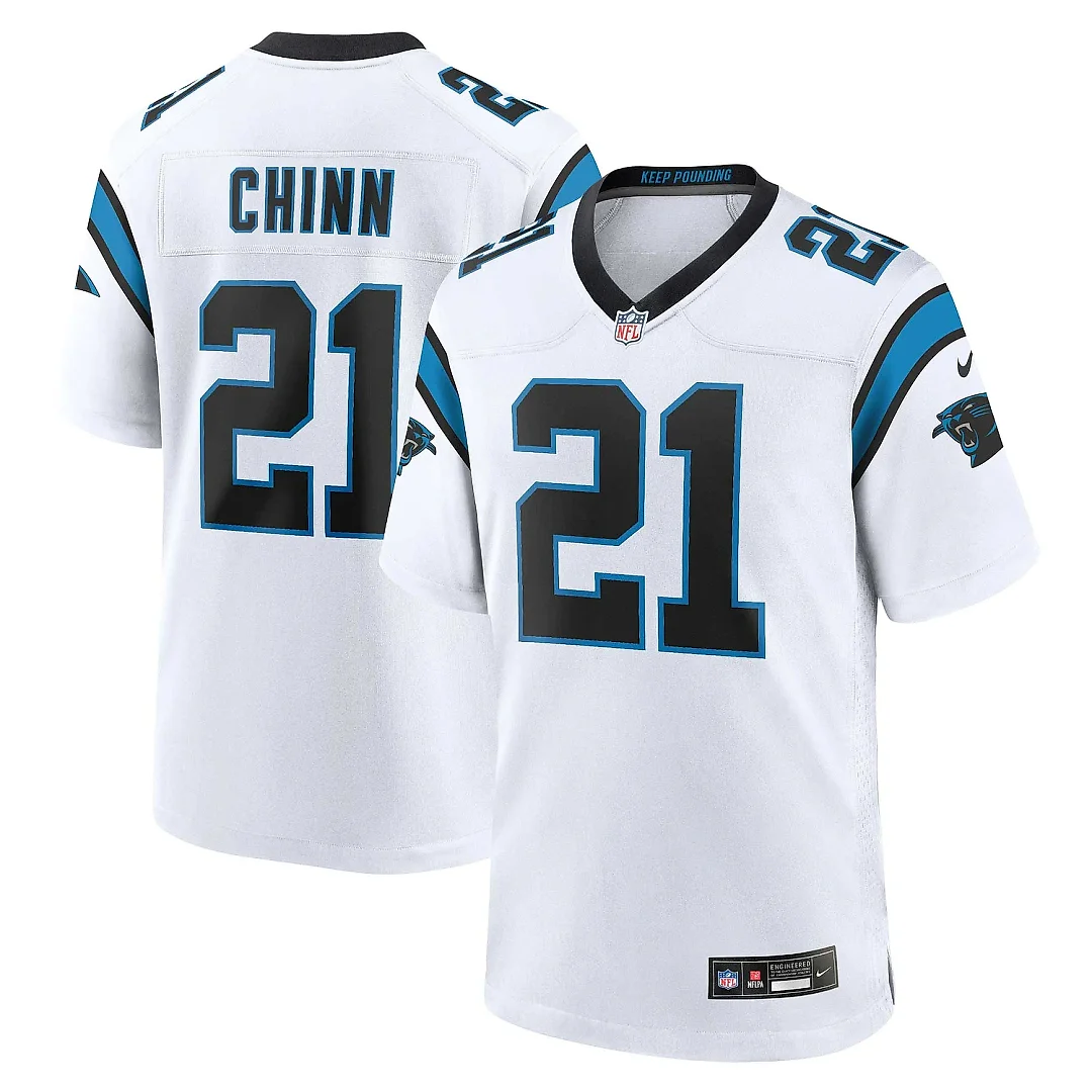 Zennovawear Men's Carolina Panthers Jeremy Chinn White Game Jersey