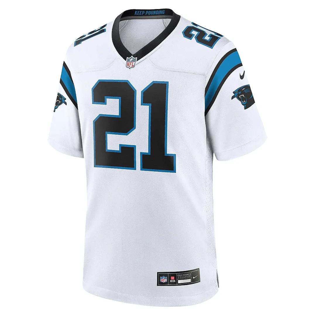 Zennovawear Men's Carolina Panthers Jeremy Chinn White Game Jersey