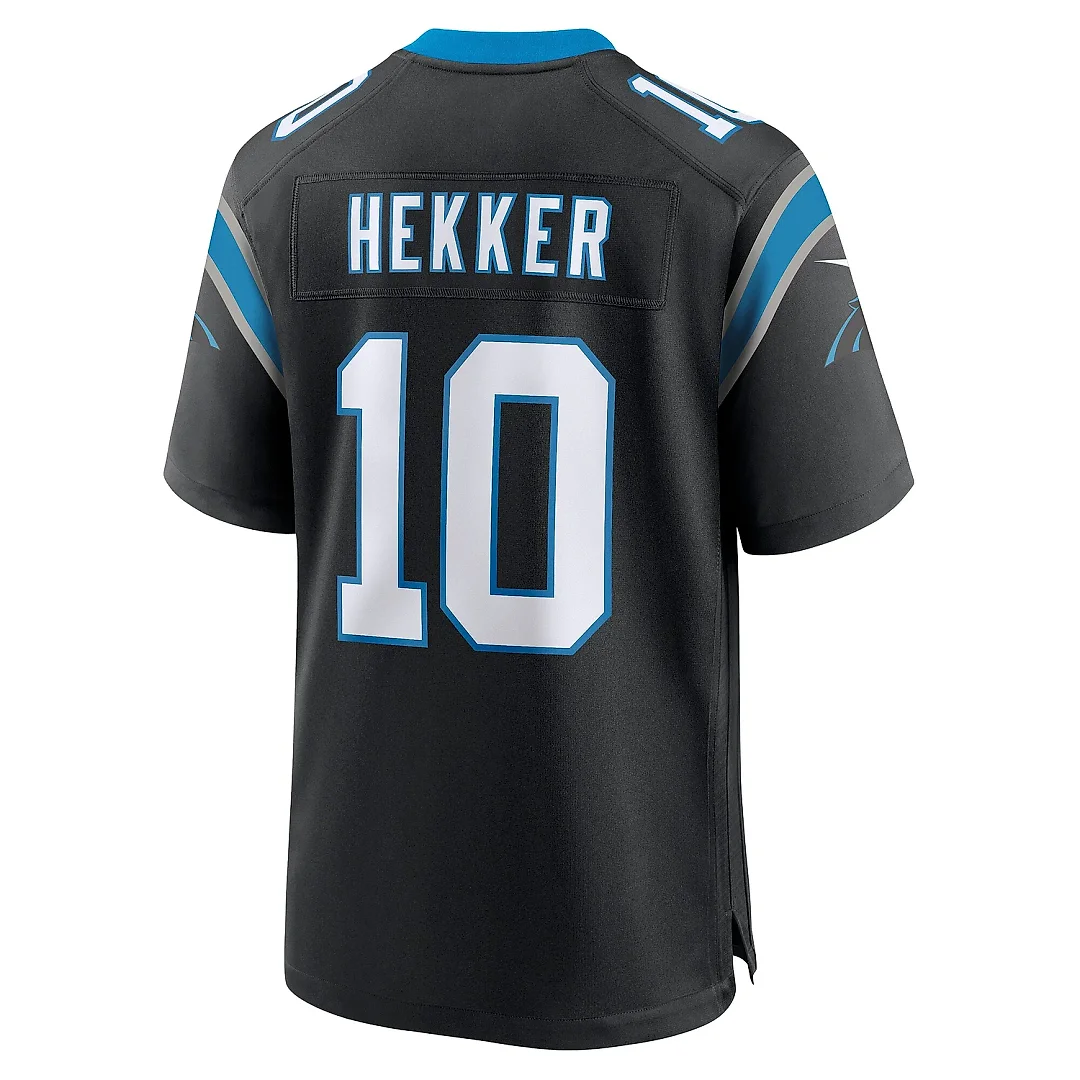 Zennovawear Men's Carolina Panthers Johnny Hekker Black Team Game Jersey