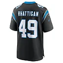 Zennovawear Men's Carolina Panthers Jon Rhattigan Black Game Jersey