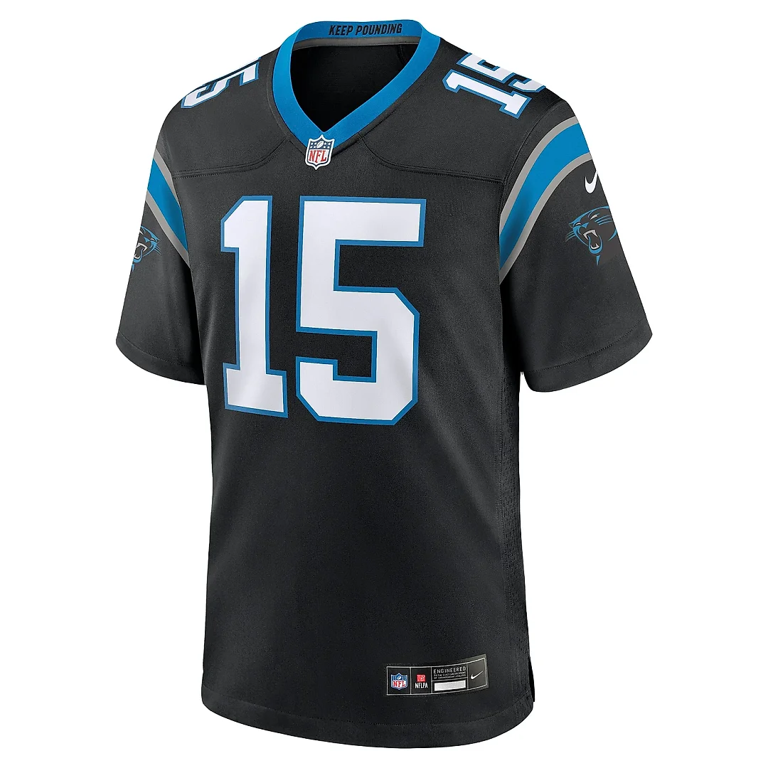 Zennovawear Men's Carolina Panthers Jonathan Mingo Black Game Jersey
