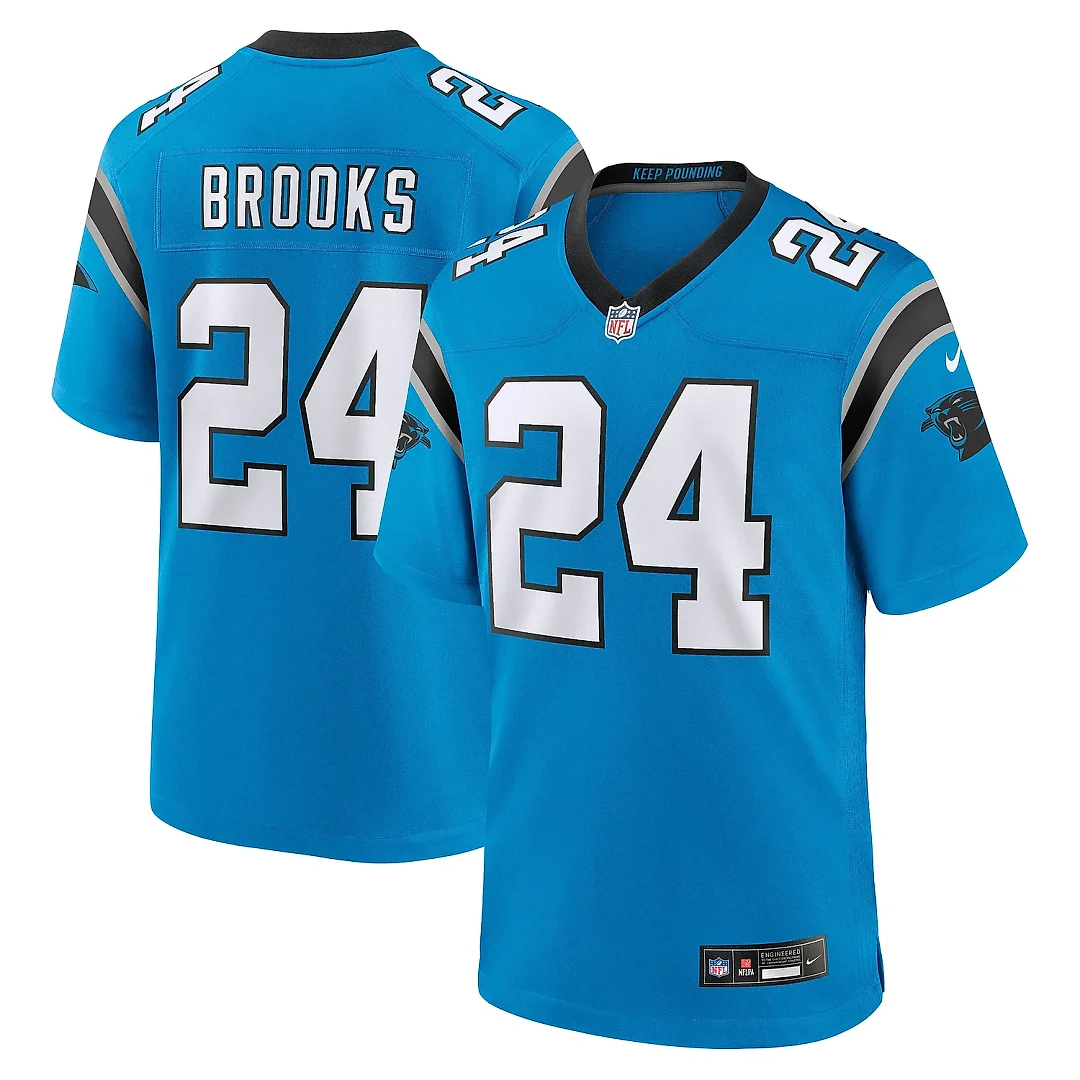 Zennovawear Men's Carolina Panthers Jonathon Brooks Blue Alternate Game Player Jersey