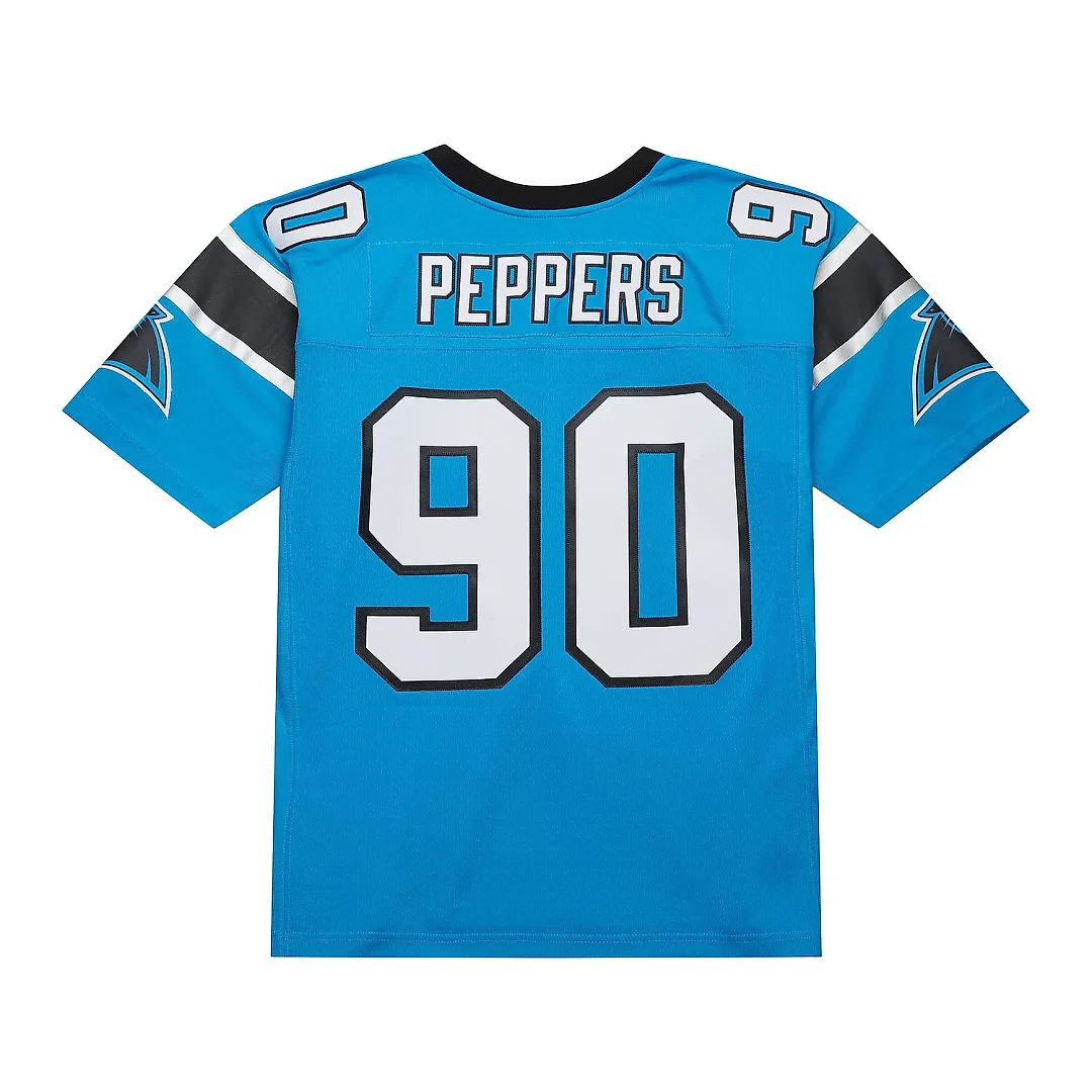 Zennovawear Men's Carolina Panthers Julius Peppers Mitchell & Ness Blue Legacy Jersey