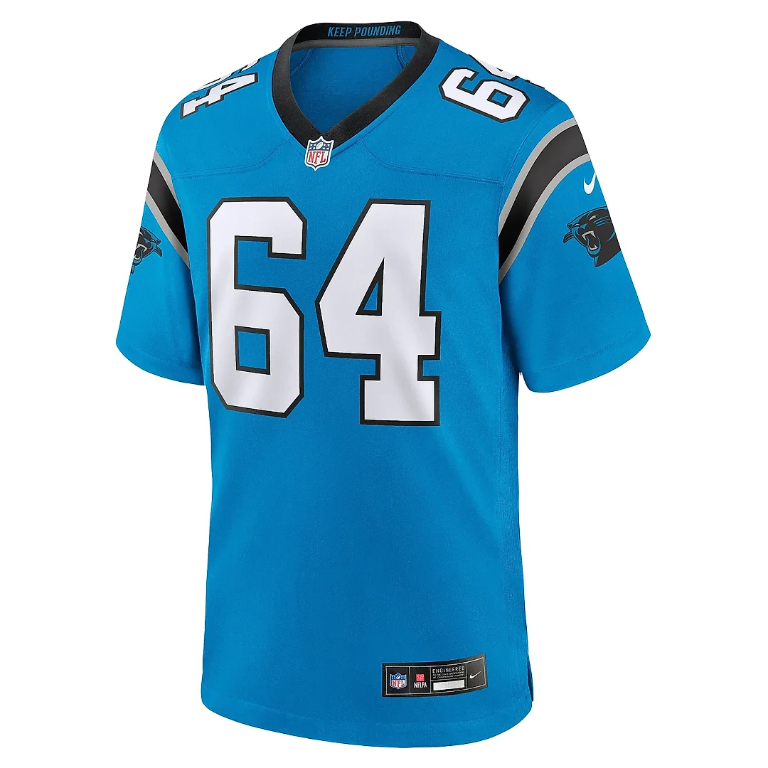 Zennovawear Men's Carolina Panthers Justin McCray Blue Alternate Game Jersey