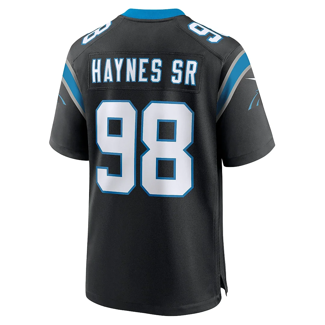 Zennovawear Men's Carolina Panthers Marquis Haynes Sr. Black Team Game Jersey