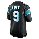 Zennovawear Men's Carolina Panthers Matt Corral Black Player Game Jersey