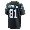 Zennovawear Men's Carolina Panthers Matthews Black Game Jersey