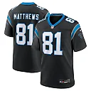 Zennovawear Men's Carolina Panthers Matthews Black Game Jersey