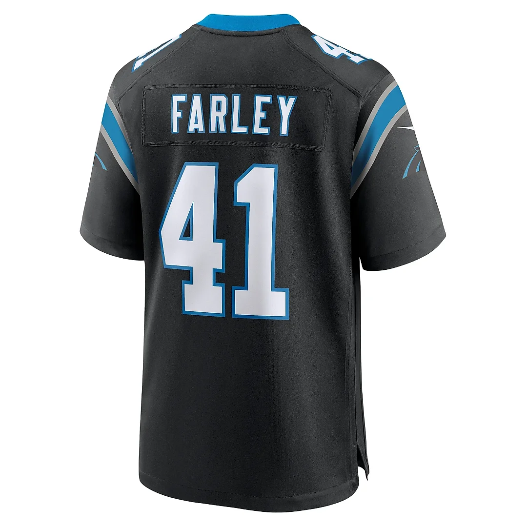 Zennovawear Men's Carolina Panthers Matthias Farley Black Game Jersey