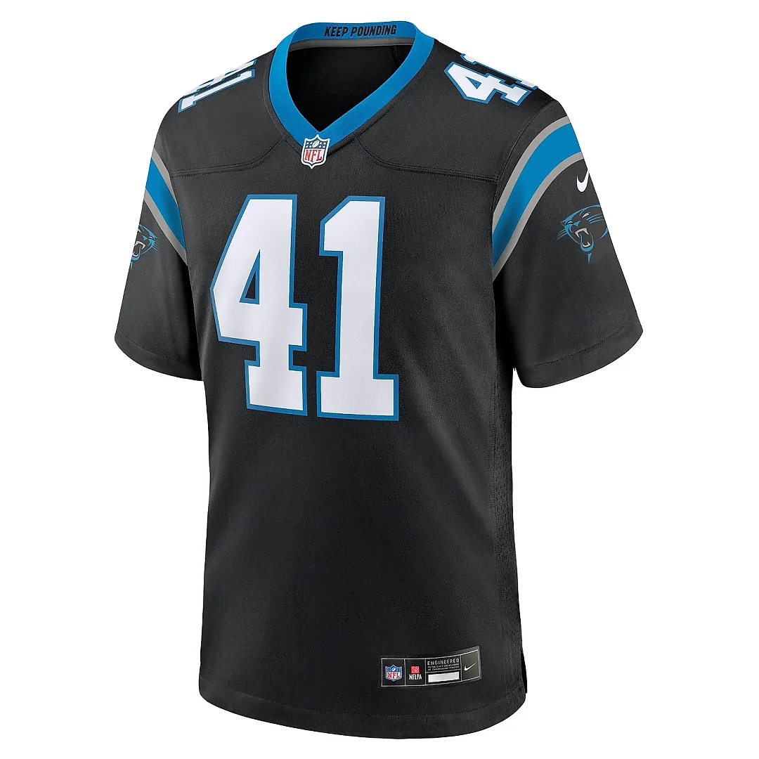 Zennovawear Men's Carolina Panthers Matthias Farley Black Game Jersey