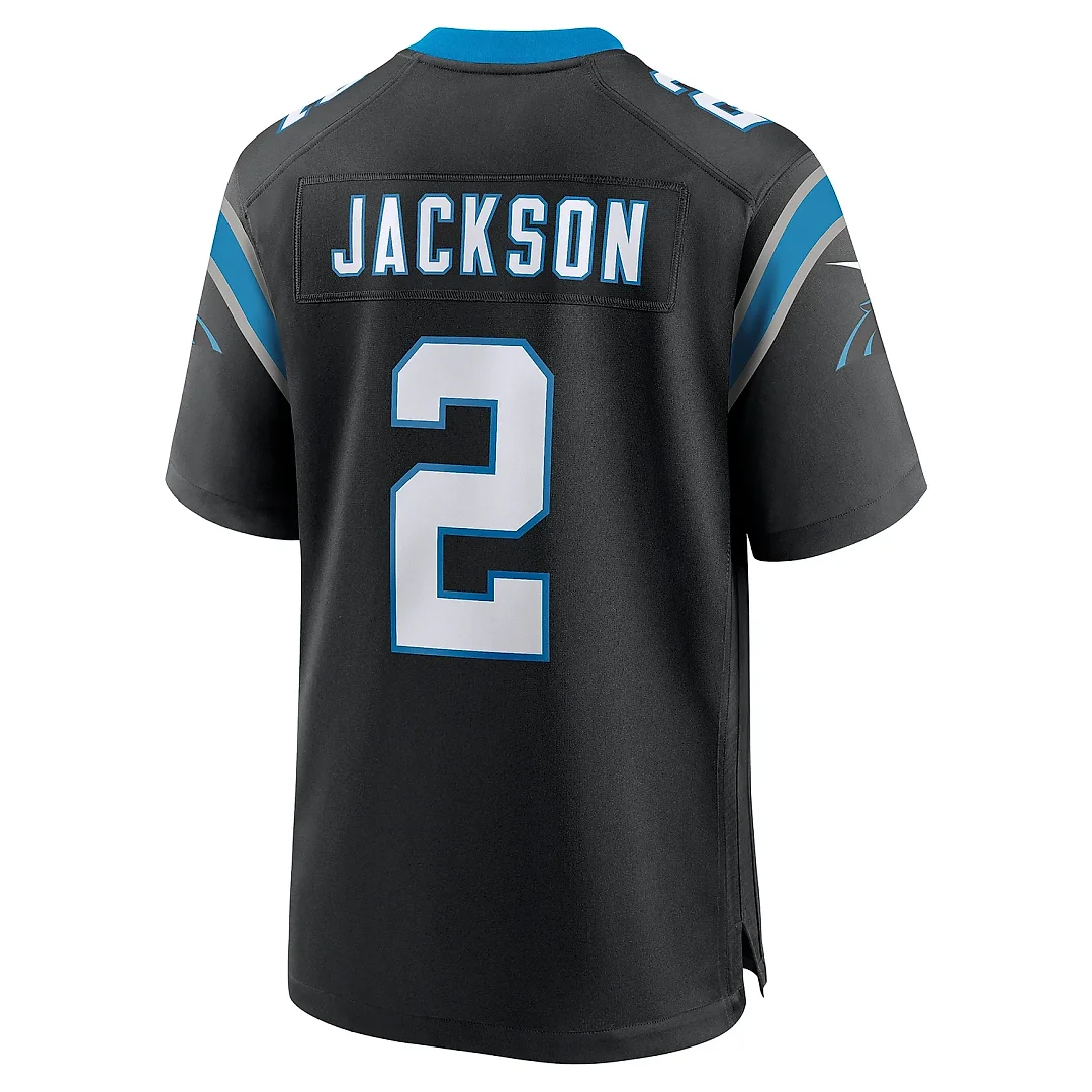 Zennovawear Men's Carolina Panthers Mike Jackson Black Game Jersey