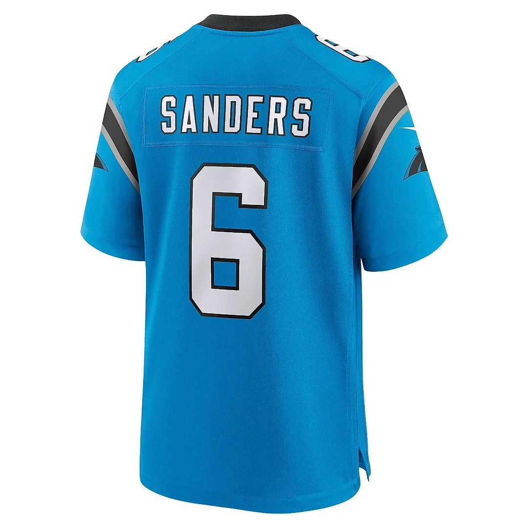 Zennovawear Men's Carolina Panthers Miles Sanders Blue Team Game Jersey