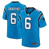 Zennovawear Men's Carolina Panthers Miles Sanders Blue Team Game Jersey
