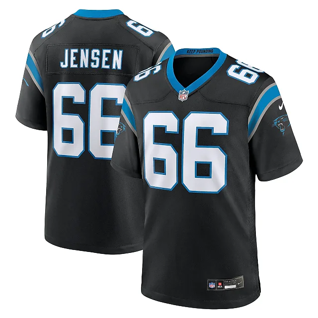 Zennovawear Men's Carolina Panthers Nash Jensen Black Team Game Jersey