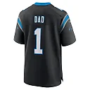 Zennovawear Men's Carolina Panthers Number 1 Dad Black Game Jersey