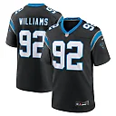 Zennovawear Men's Carolina Panthers Raequan Williams Black Team Game Jersey