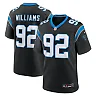 Zennovawear Men's Carolina Panthers Raequan Williams Black Team Game Jersey