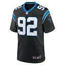Zennovawear Men's Carolina Panthers Raequan Williams Black Team Game Jersey