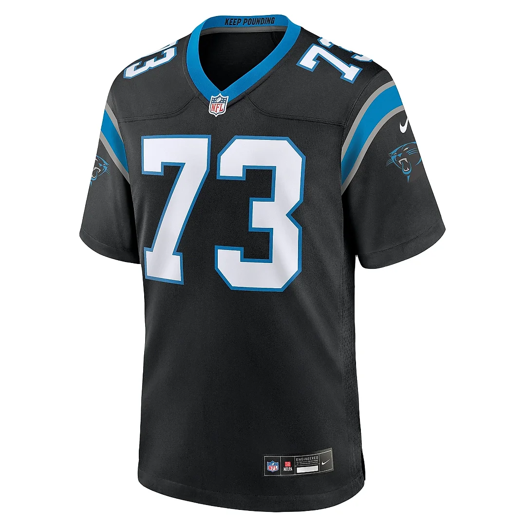 Zennovawear Men's Carolina Panthers Rashard Lawrence Black Game Jersey